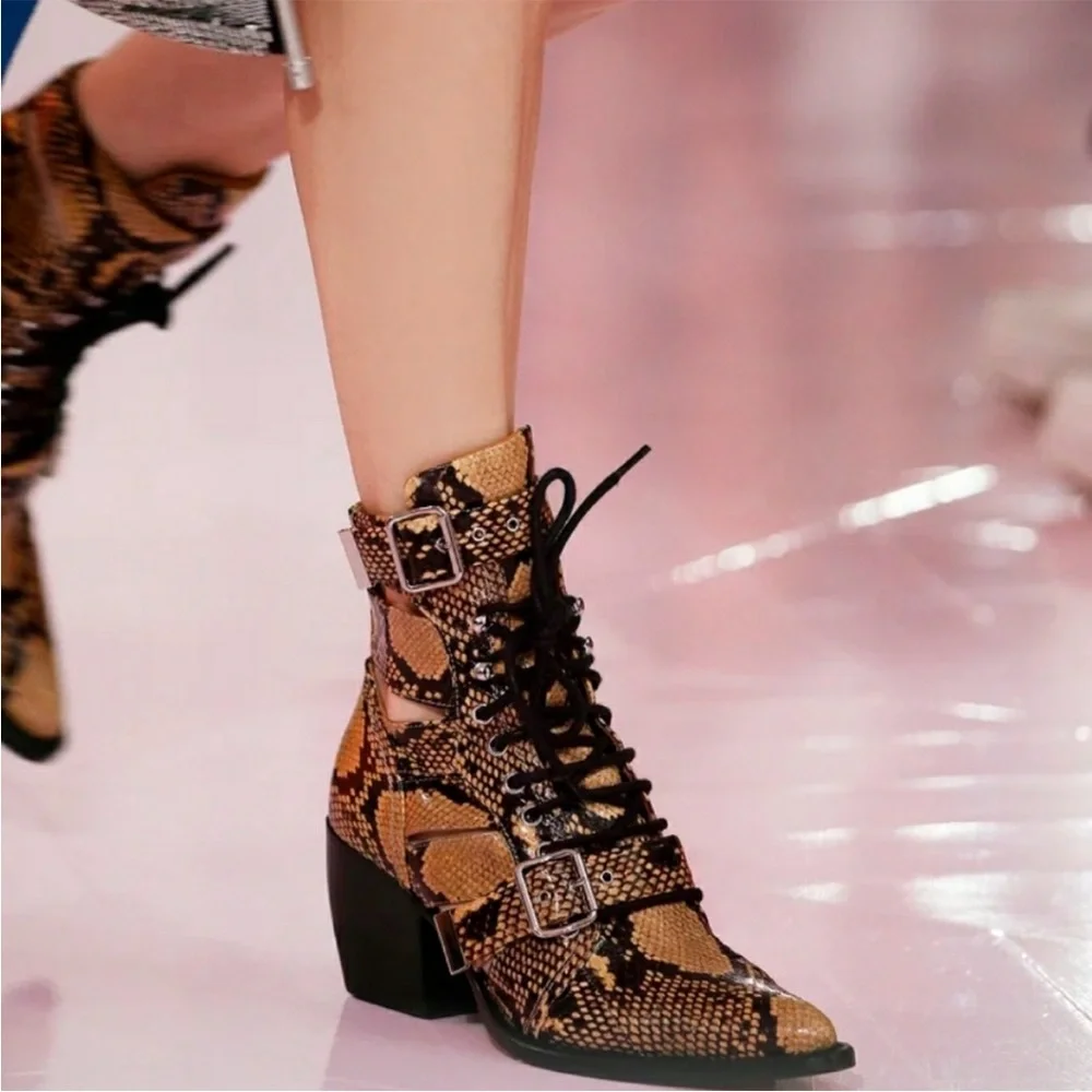 Chloe Rylee Python Print Medium Ankle
Boots - Picture 14 of 14